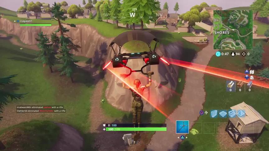 堡垒之夜萌新抢车大战！我非得坐你的车