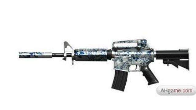 CF手游最具有中国风的武器：青花瓷M4A1，外观和性能的完美