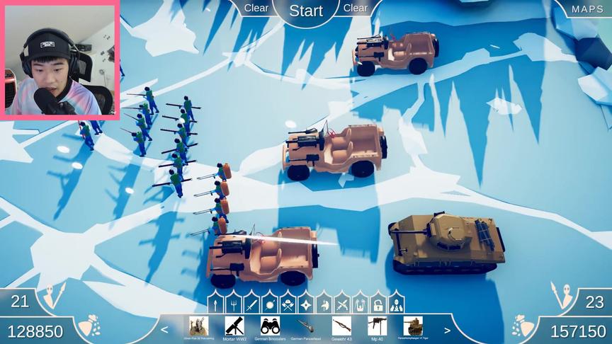 全面战争模拟器：100辆战车VS冰霜巨人！