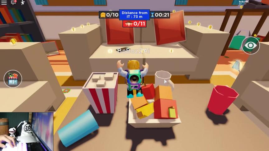 roblox“搜寻躲藏”波波仔解说：超好玩的捉迷藏游戏！能隐身喔！