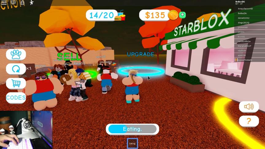 roblox“饮食模拟器”波波仔解说：这游戏能拿肥肉换钱！赶紧吃胖