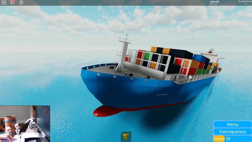 roblox“下沉的船”波波仔解说：超级巨轮沉船了！看你能活多久？
