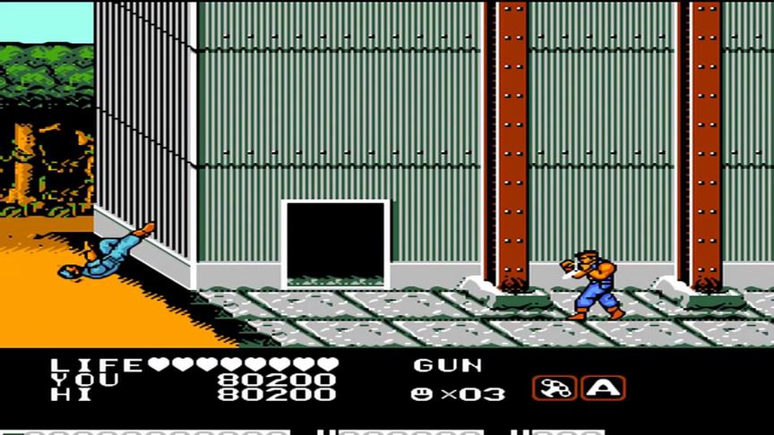 FC动作游戏《脱狱》，无限武器改版，小时候玩到这个该多好