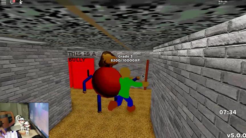 roblox“巴尔迪的基础知识”波波仔解说：死胖子不让巴尔迪过去！