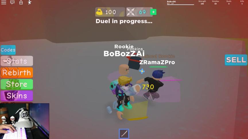 roblox“忍者传说”波波仔解说：带着五颜六色的武士刀来切磋！