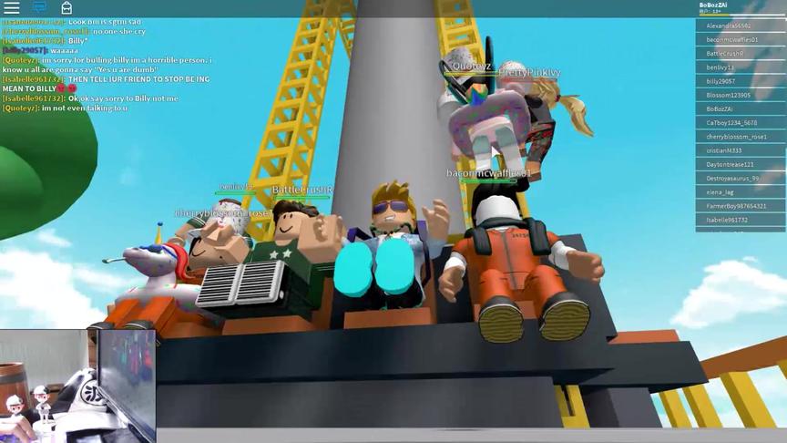 roblox虚拟世界“自然灾害模拟器”：这么多胆大的人要坐跳楼机？