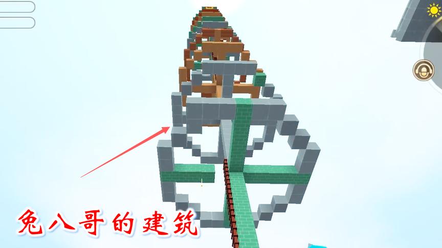 迷你世界联机高级生存41：八哥想用转轴方块，把“羊肉串”转起来