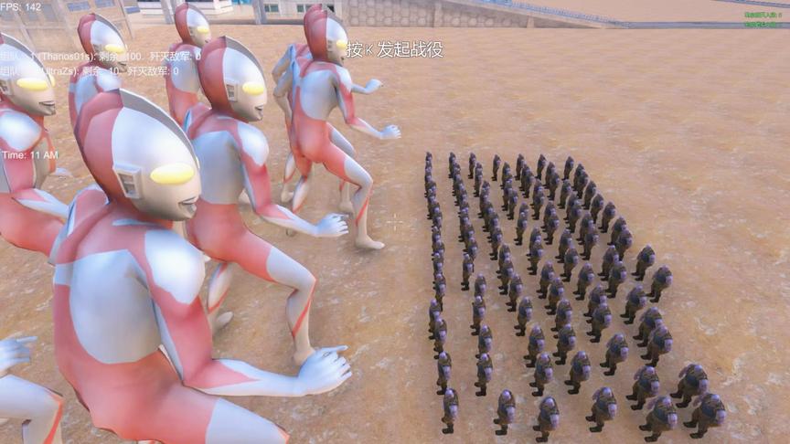 史诗战争模拟器：100个灭霸对战10个奥特曼，谁是最后王者？