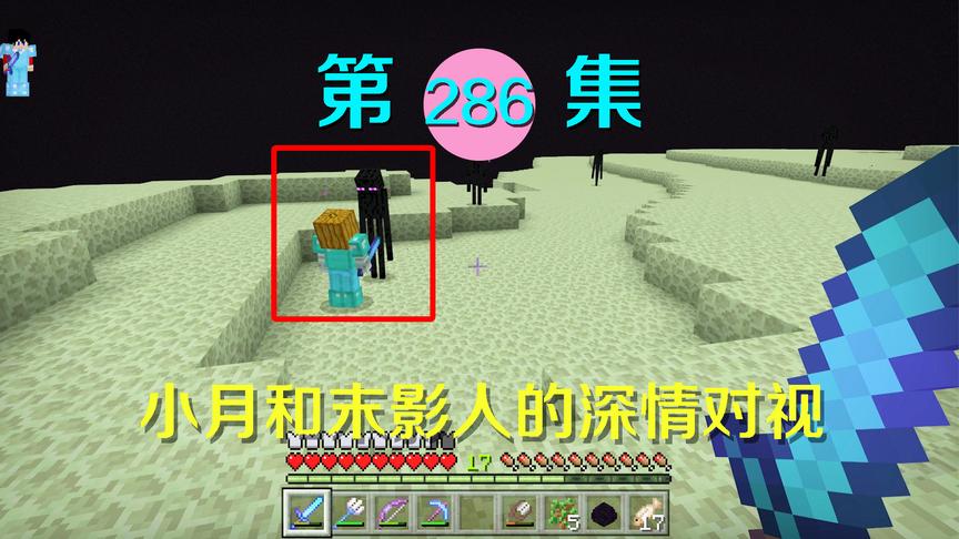 我的世界阿阳历险记286：戴上南瓜头，小月居然和末影人深情对视