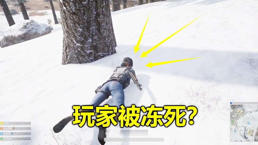 绝地求生：玩雪地地图把衣服全扔了，会发生什么？结果差点被冻死