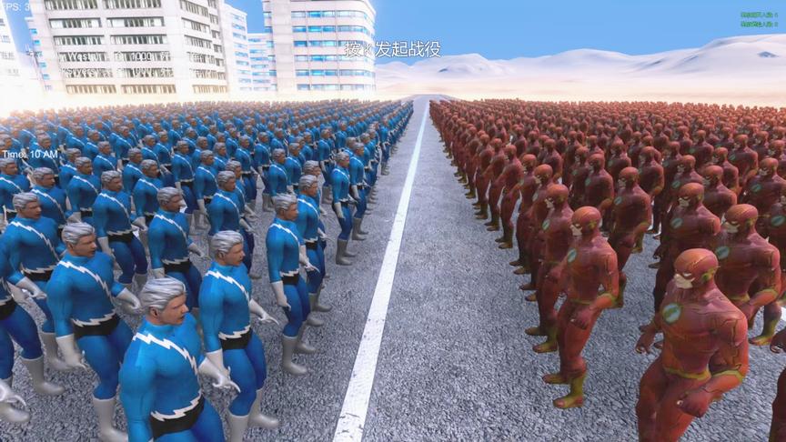 史诗战争模拟器：2个高速度男人的对决，闪电侠VS快银！