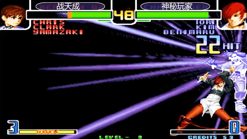 拳皇2002：八神开场秀一套29连，战天成就这么输了？