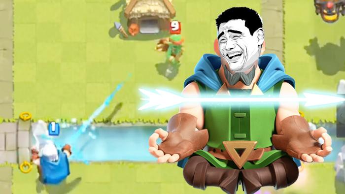 神箭游侠真的是徒有虚名了！《皇室战争》趣味集锦