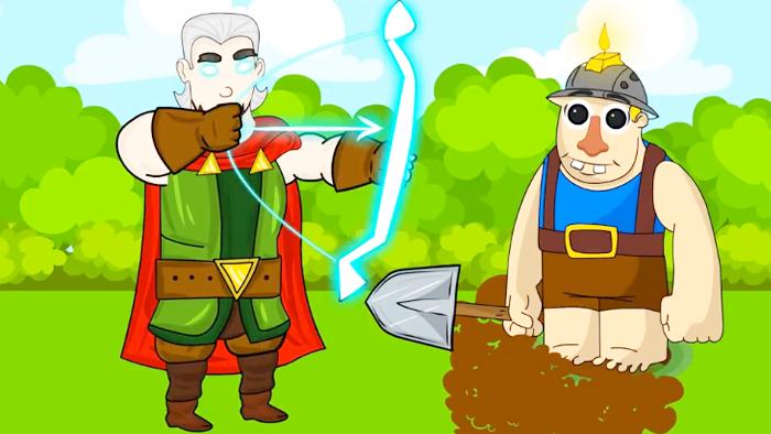 《皇室战争》趣味动画之神箭游侠VS掘地矿工