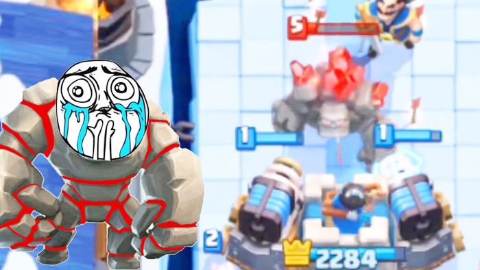 在两个电磁炮跟前石头人就是炮灰！《皇室战争》2月精彩时刻回顾