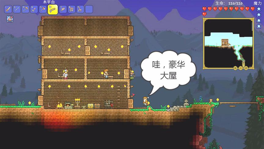 泰拉瑞亚：豪华四层小屋，家庭新成员