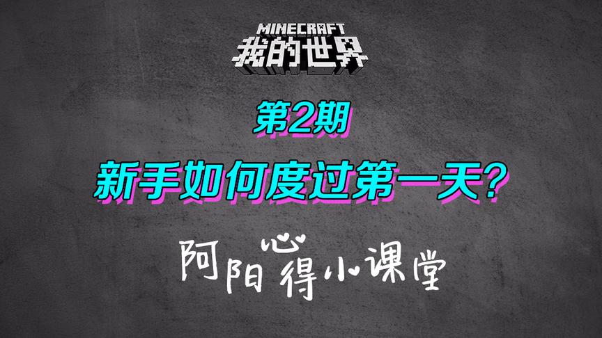 我的世界阿阳小课堂2：第一天该如何度过？心疼当初傻傻的自己！