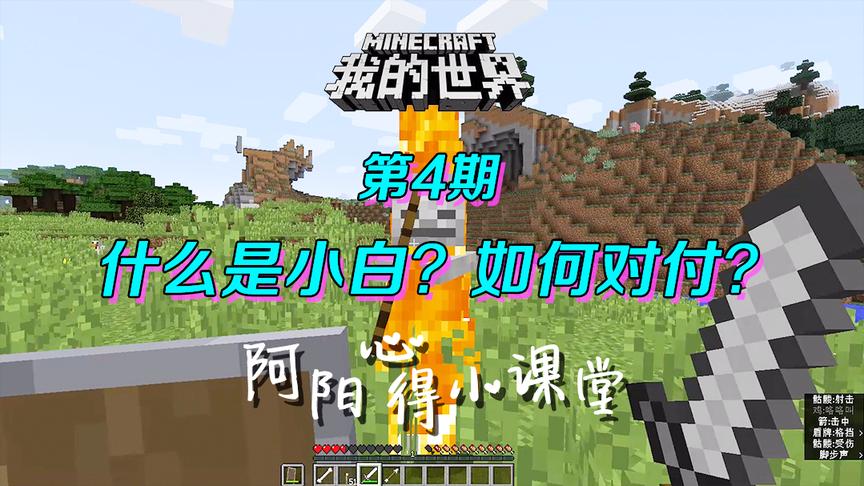 我的世界阿阳小课堂4：谁是小白？新手应该如何对付它？