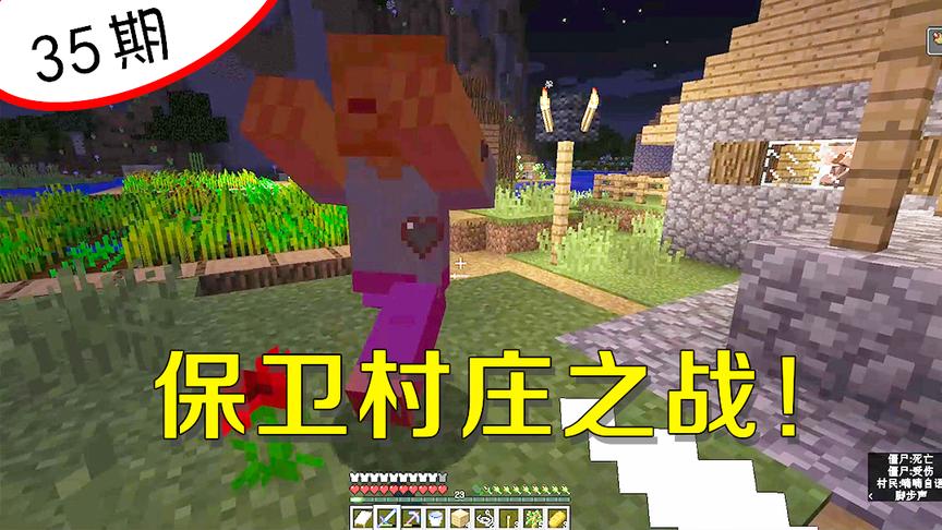 我的世界阿阳35：我本想保护村庄，却差点害了这些村民！