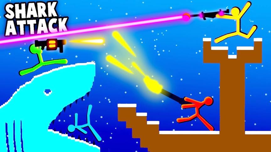 小飞象解说 火柴人大乱斗 爆笑抢枪大作战！黑洞把我吸了进去？