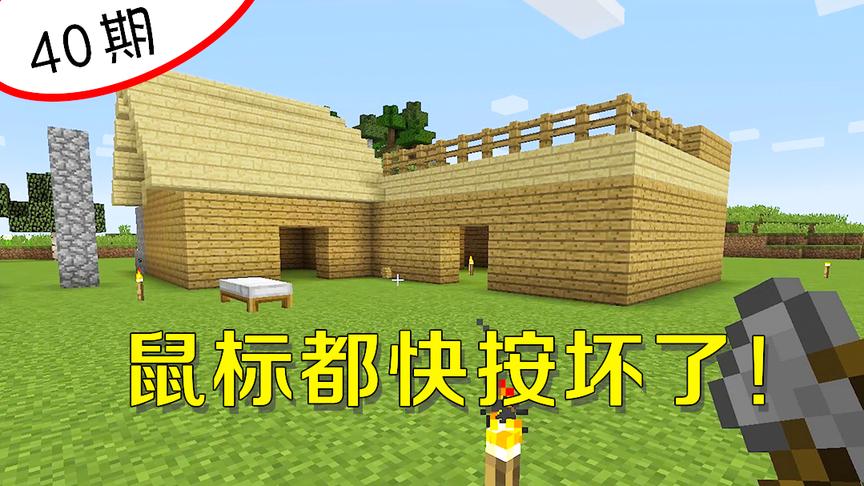 我的世界阿阳40：终于建好房子的小雏型，但过程让我想砸鼠标！