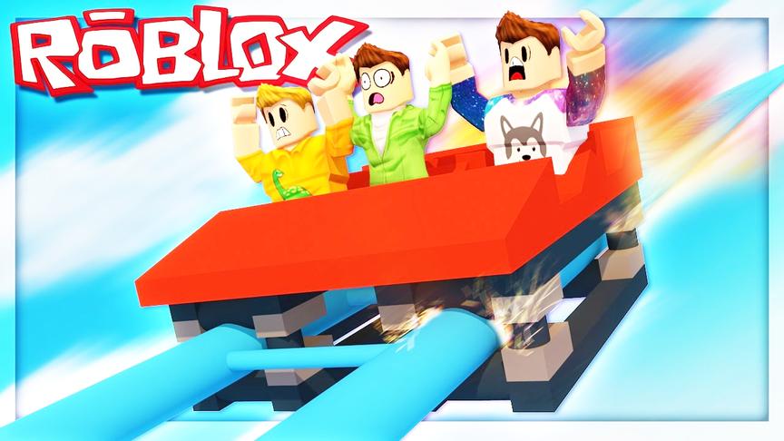 小飞象解说 Roblox游乐场模拟器欢乐谷体验激流勇进和疯狂过山车!