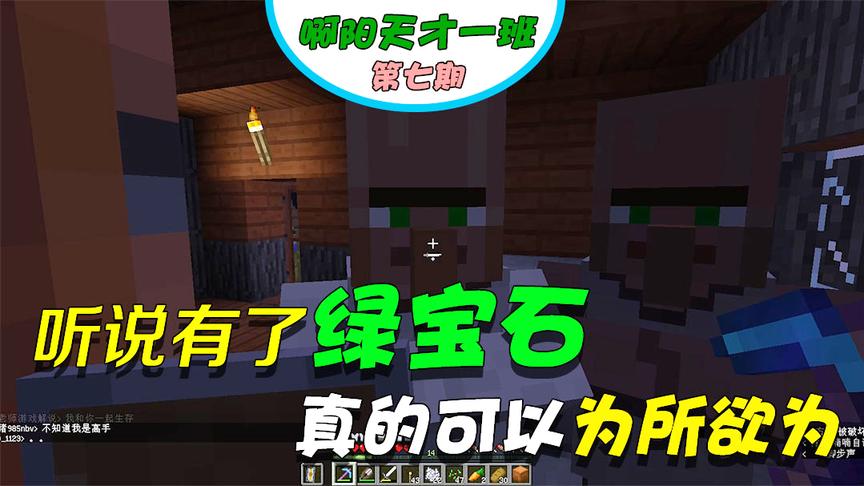 我的世界阿阳联机7：被粉丝带去村庄交易，一个命名牌就这么贵？