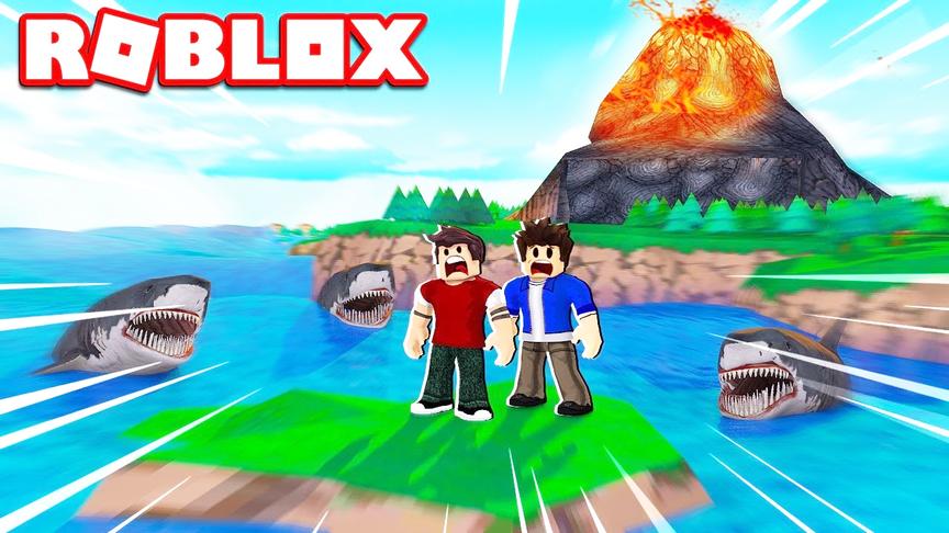小飞象解说 Roblox灾难岛 新地图章鱼怪出动！恐怖鲨鱼紧追不舍！