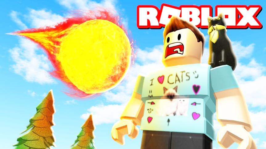 小飞象解说 Roblox自然灾害模拟器 游乐园天降陨石！