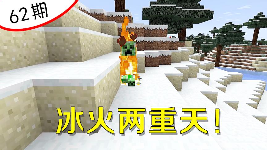 我的世界阿阳62：在雪地里烧烤了苦力怕，这滋味它终身难忘！