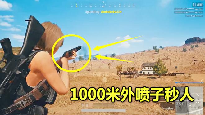 绝地求生：在1000米外，被一把S686爆头了，还有比我更倒霉的吗