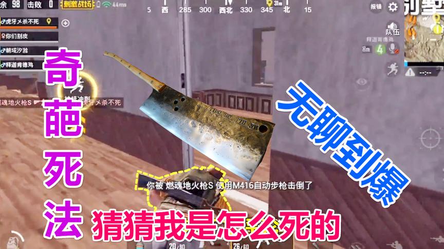 刺激战场：史上最奇葩的死法，大家猜猜怎么死的？