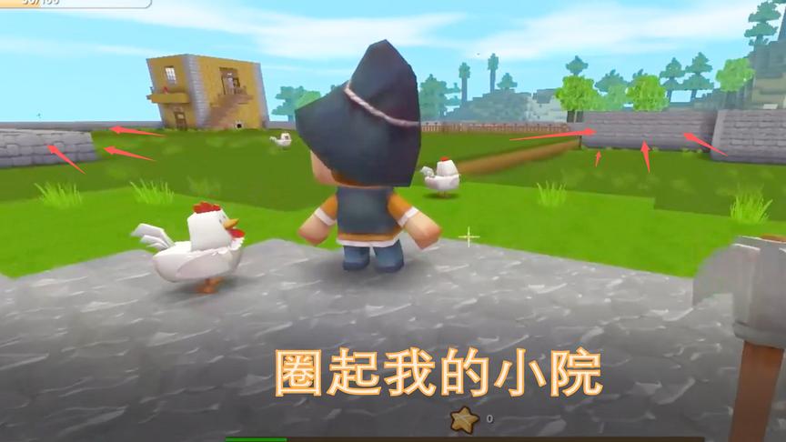 迷你世界7：把这里圈起来，在这里养很多动物，然后变成农家小院