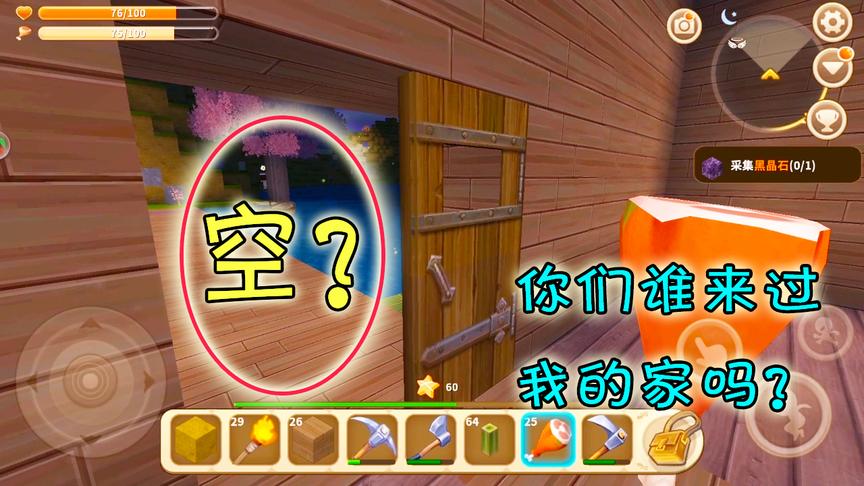 迷你世界：我刚回到家，发现门和野果不见了，能告诉我谁来过吗？