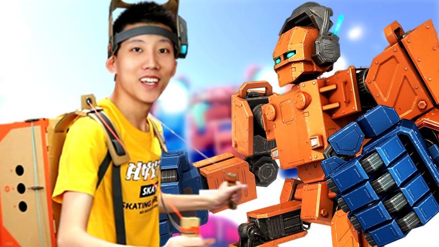 任天堂labo机器人纸板套装！变形炫酷飞行战车！鲤鱼Ace