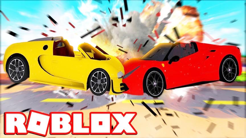 小飞象解说 Roblox车祸模拟器 百万豪车冲下悬崖赛车总动员碰撞！