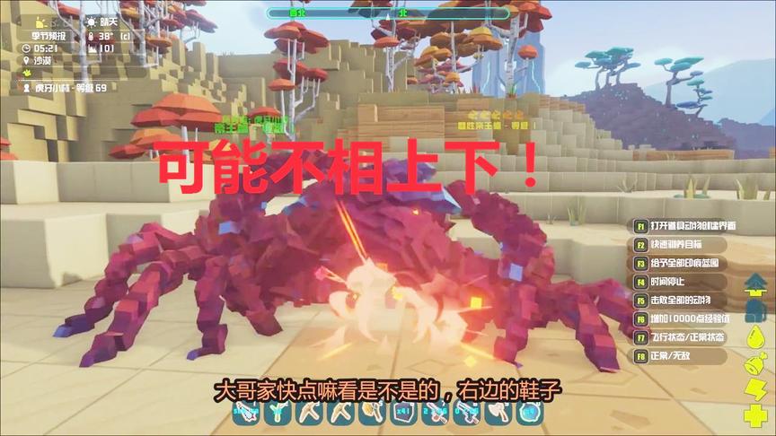 小林解说方块世界：两只帝王蟹同时攻击猜一猜哪一位先倒下