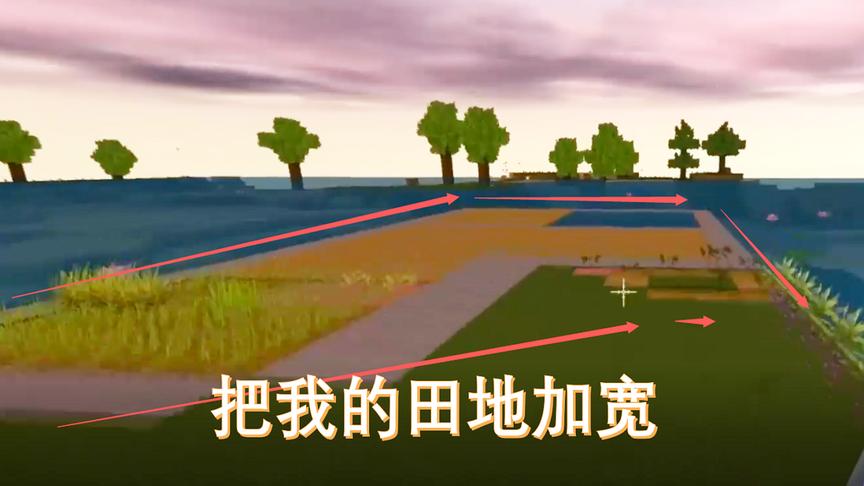 迷你世界27：我把我的田地加宽很多，以后我要把它种上很多好东西