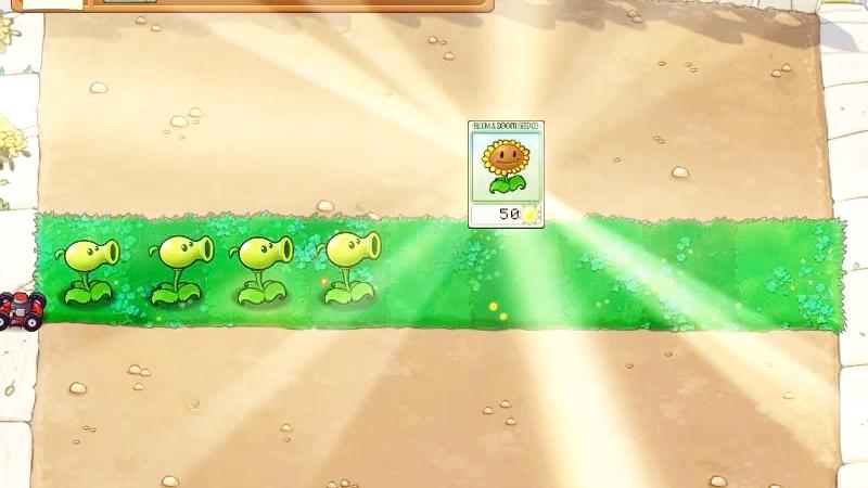 植物大战僵尸1：第一关击败最后一波僵尸后，获得向日葵