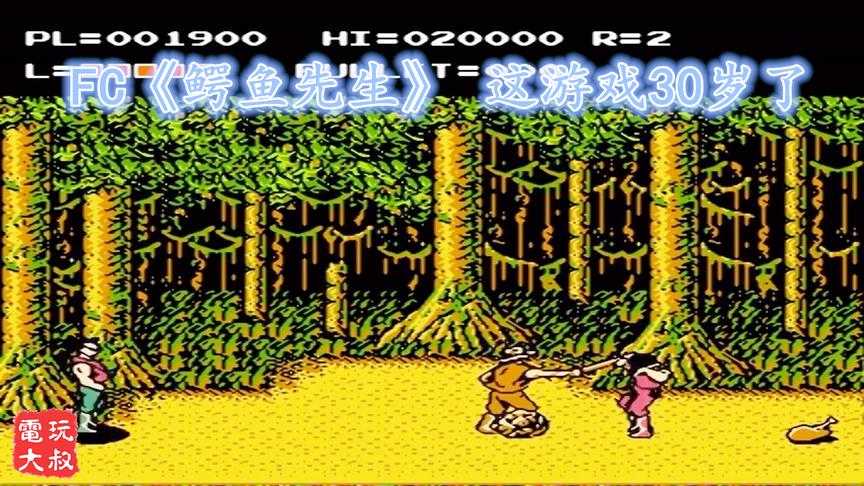 红白机动作游戏《鳄鱼先生》，这游戏30岁了