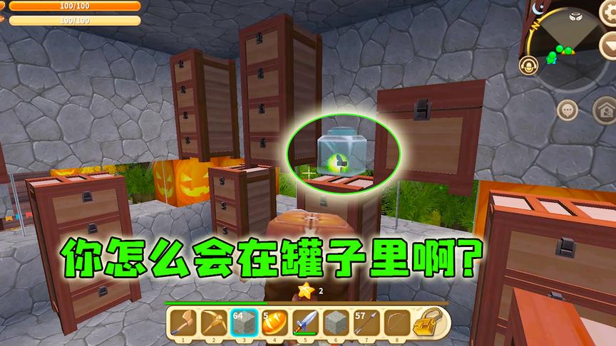 迷你世界：萤火虫怎么被关在这么大的玻璃罐里，那么高我都拿不到