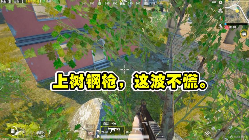 刺激战场：大家都是免费吃鸡，凭什么我能上树？