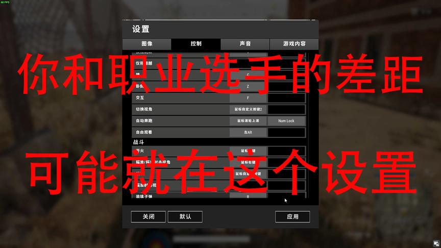 绝地求生：为什么职业选手强？也许他们比你多了这个设置
