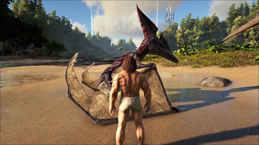 方舟生存进化 孤岛生存第9天 终于抓到无齿翼龙了