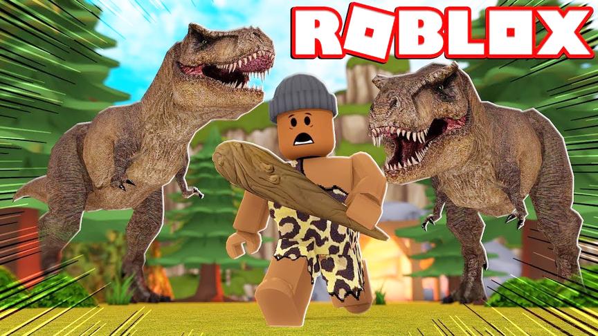 小飞象解说 Roblox原始人模拟器 疯狂原始人回到侏罗纪世界！