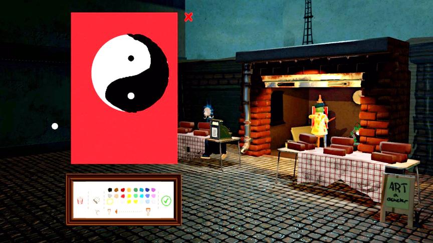 画师模拟器：随手画了张中国太极，不知道老外识不识货？