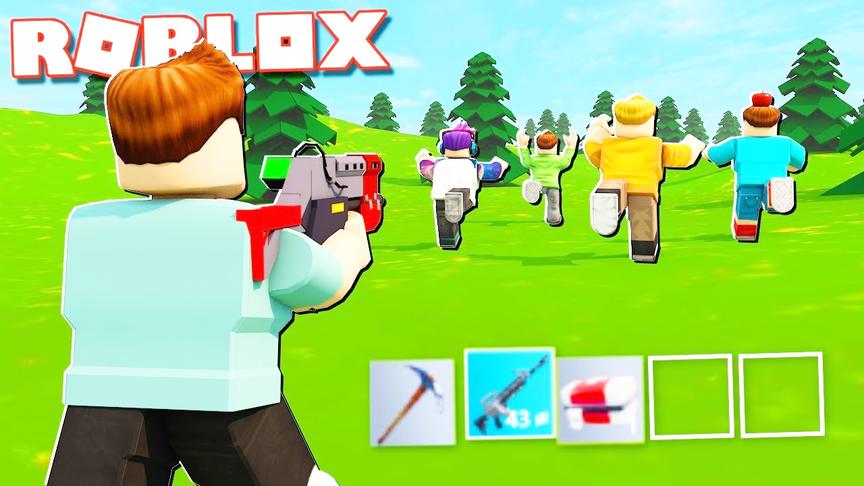 小飞象解说 Roblox堡垒之夜 紧张刺激绝地求生！被狙击手暗中偷袭？