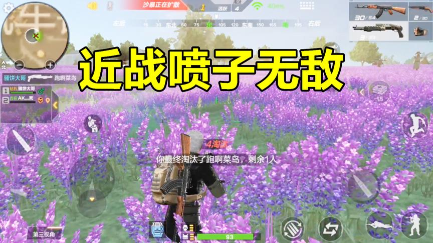 CF生存特训：佛系玩家独闯战场，决赛圈喷子击杀敌人