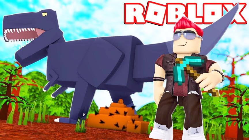 小飞象解说 Roblox采矿模拟器 侏罗纪公园霸王龙？巨型恐龙化石？