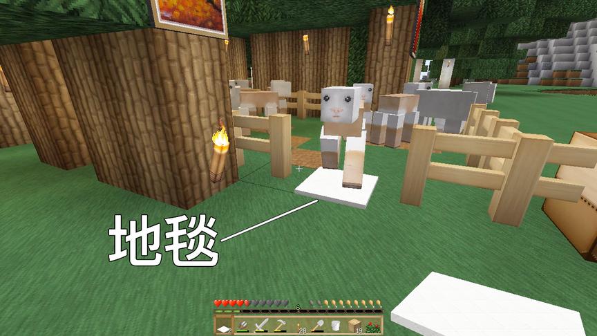 我的世界：粉丝让我用地毯代替门，说羊是跳不出来的，我发现不对